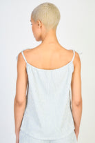 Blue and white striped button front tank_2