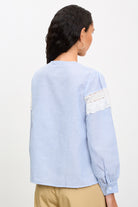 Blue and white striped eyelet blouse_2