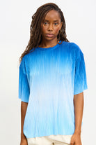 Blue bold ombre ribbed tee_1