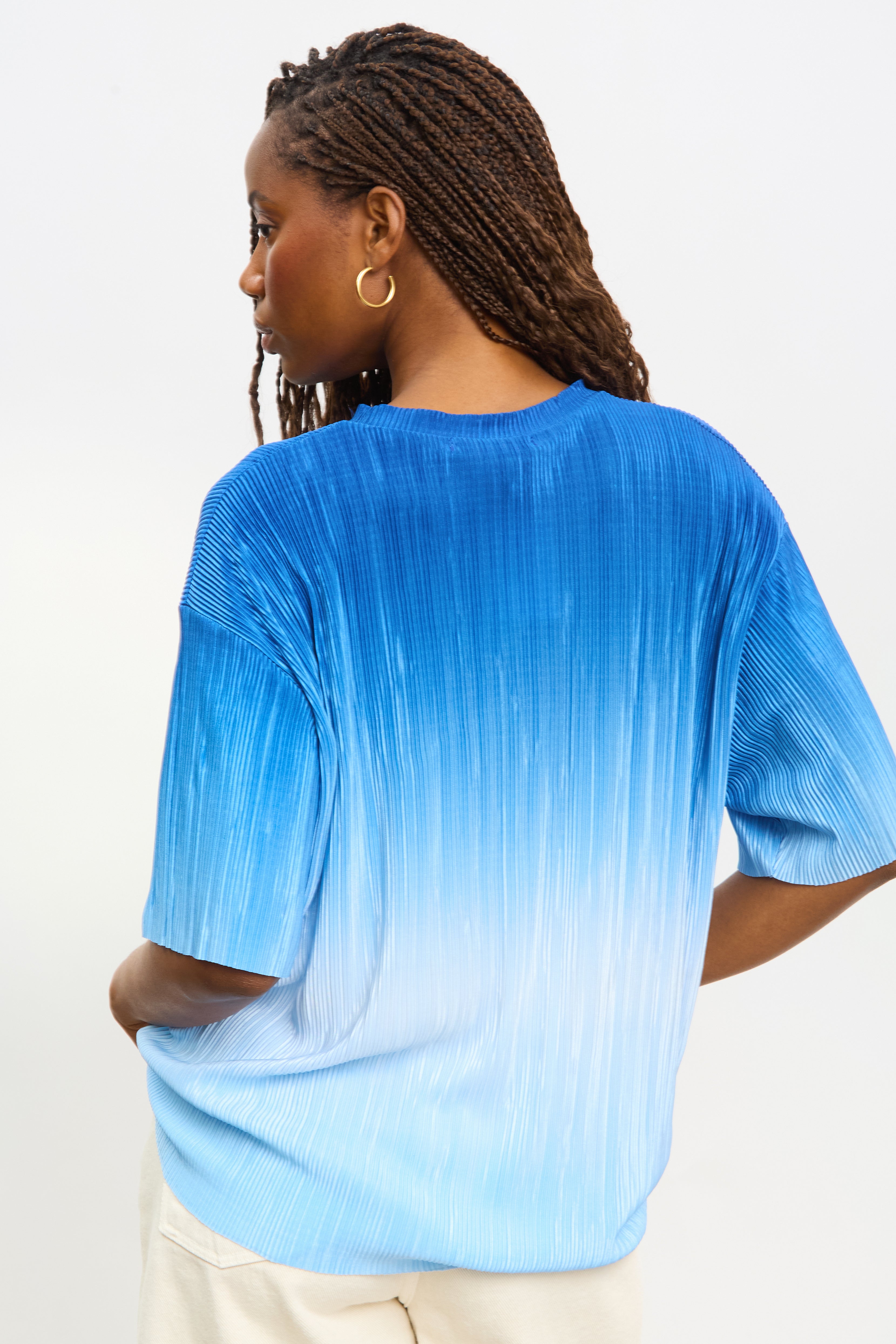 Blue bold ombre ribbed tee_2