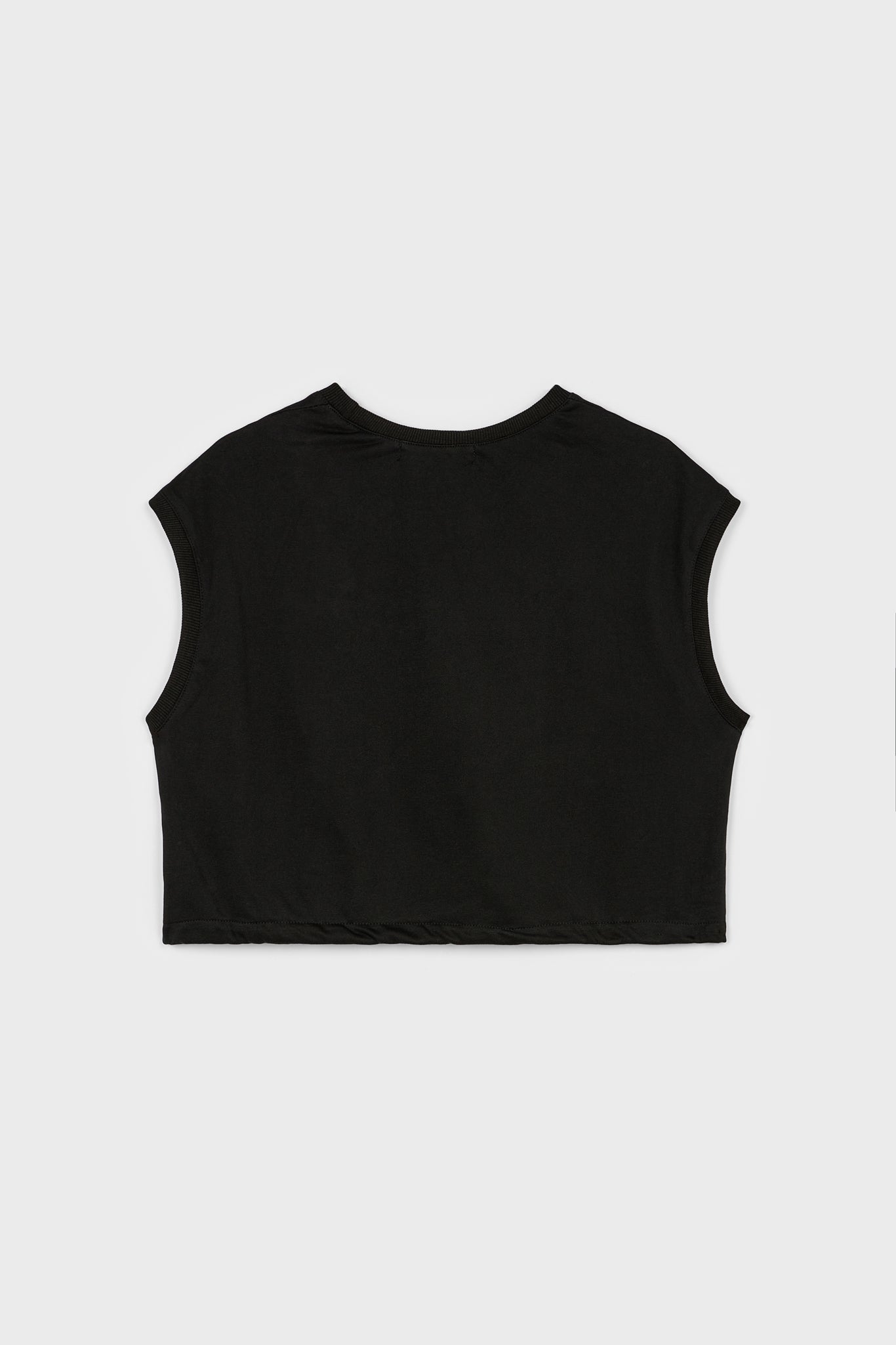 Blue denim and black jersey tank_2