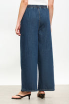 Blue denim contrast stitch trousers_2