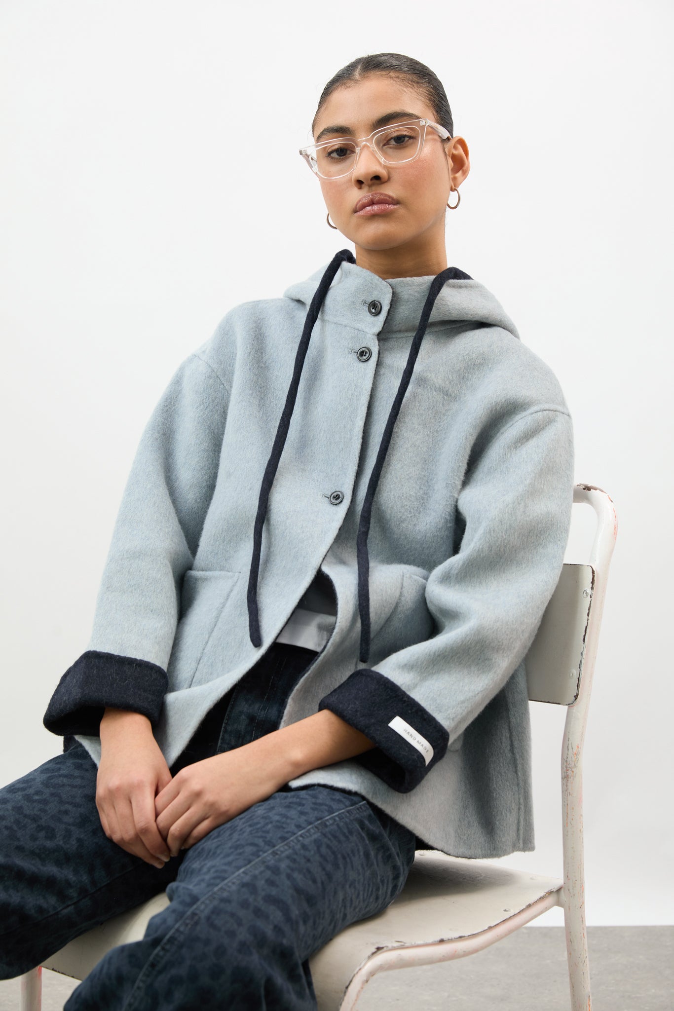 Blue grey and navy wool blend hooded coat_6