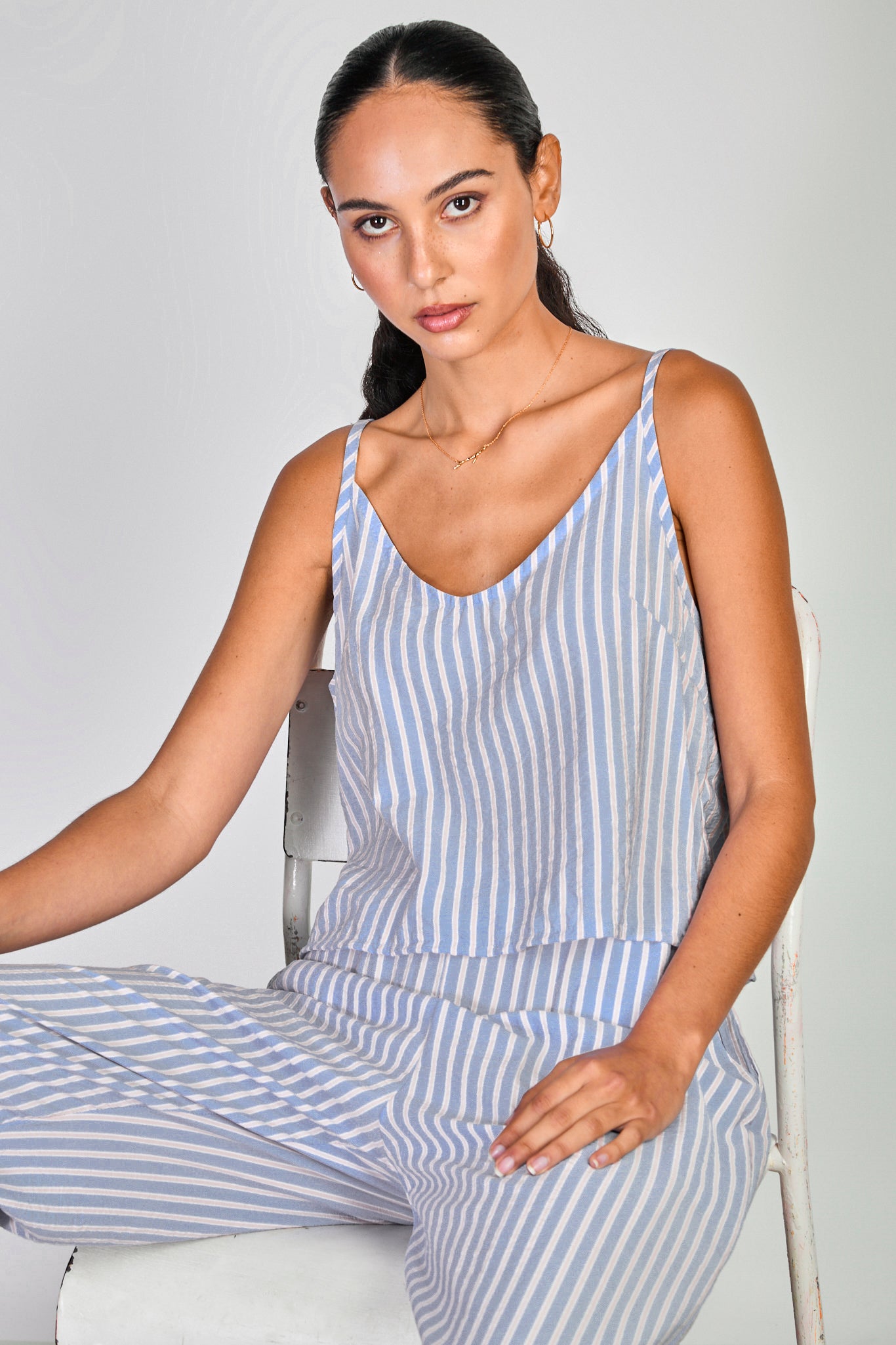 Blue pink and white vertical stripe tank_5