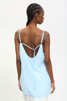 Blue semi sheer long thin strap tank_2