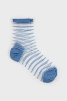 Blue sheer horizontal stripe socks_1