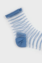 Blue sheer horizontal stripe socks_2