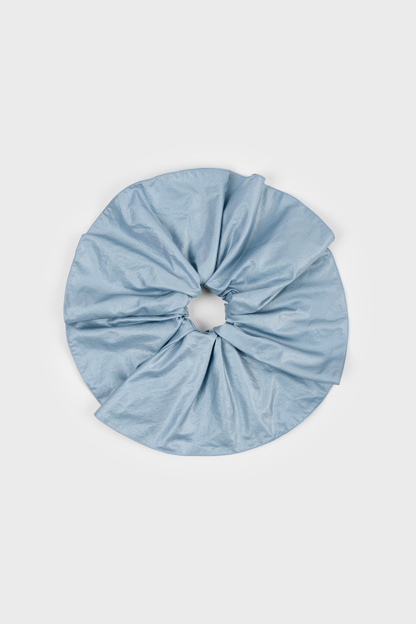 Blue shimmery smooth scrunchie_1