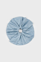 Blue shimmery smooth scrunchie_1