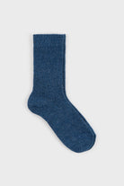 Blue thin ribbed rainbow fleck socks_3