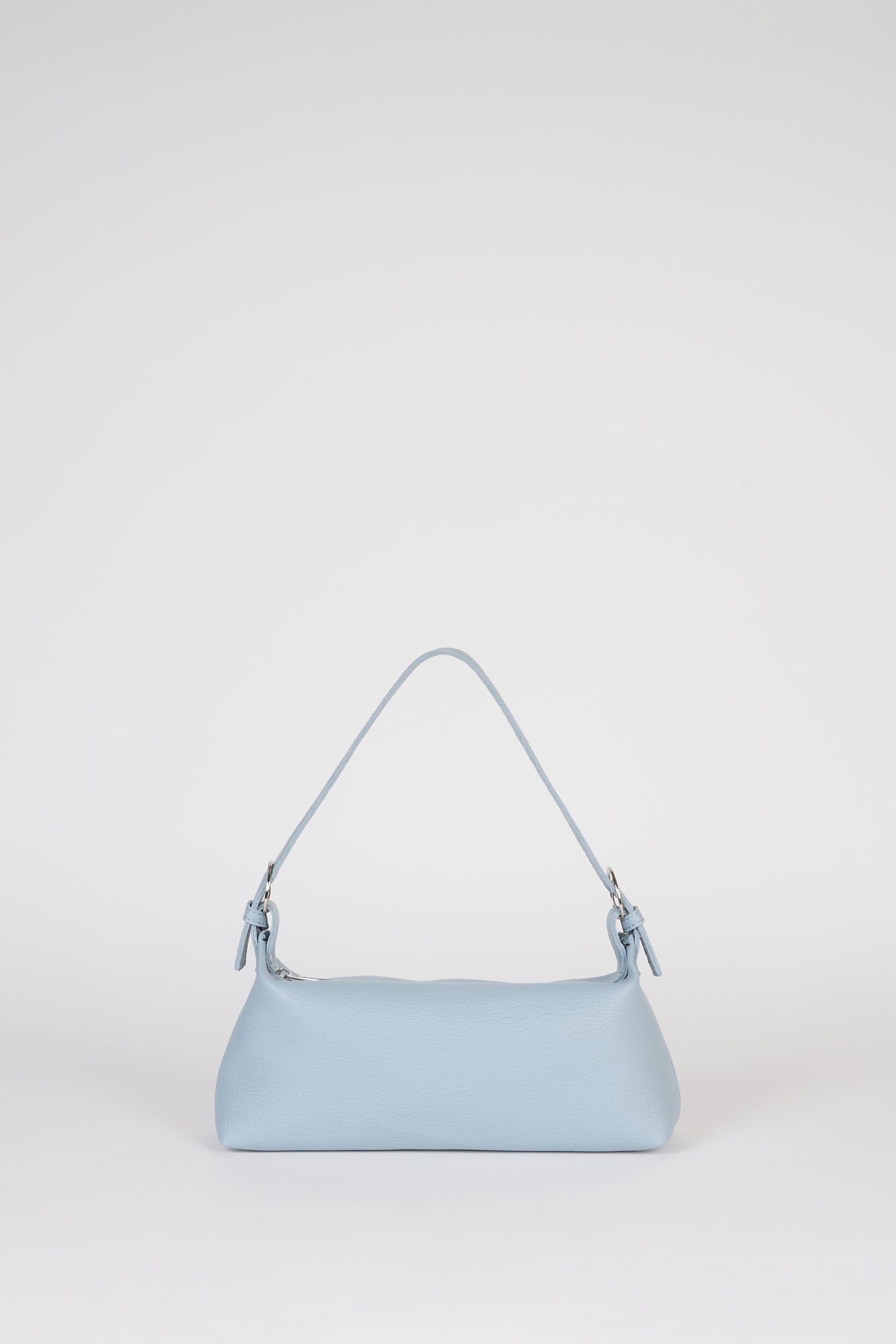 Blue vegan leather shoulder bag_2