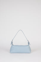 Blue vegan leather shoulder bag_2