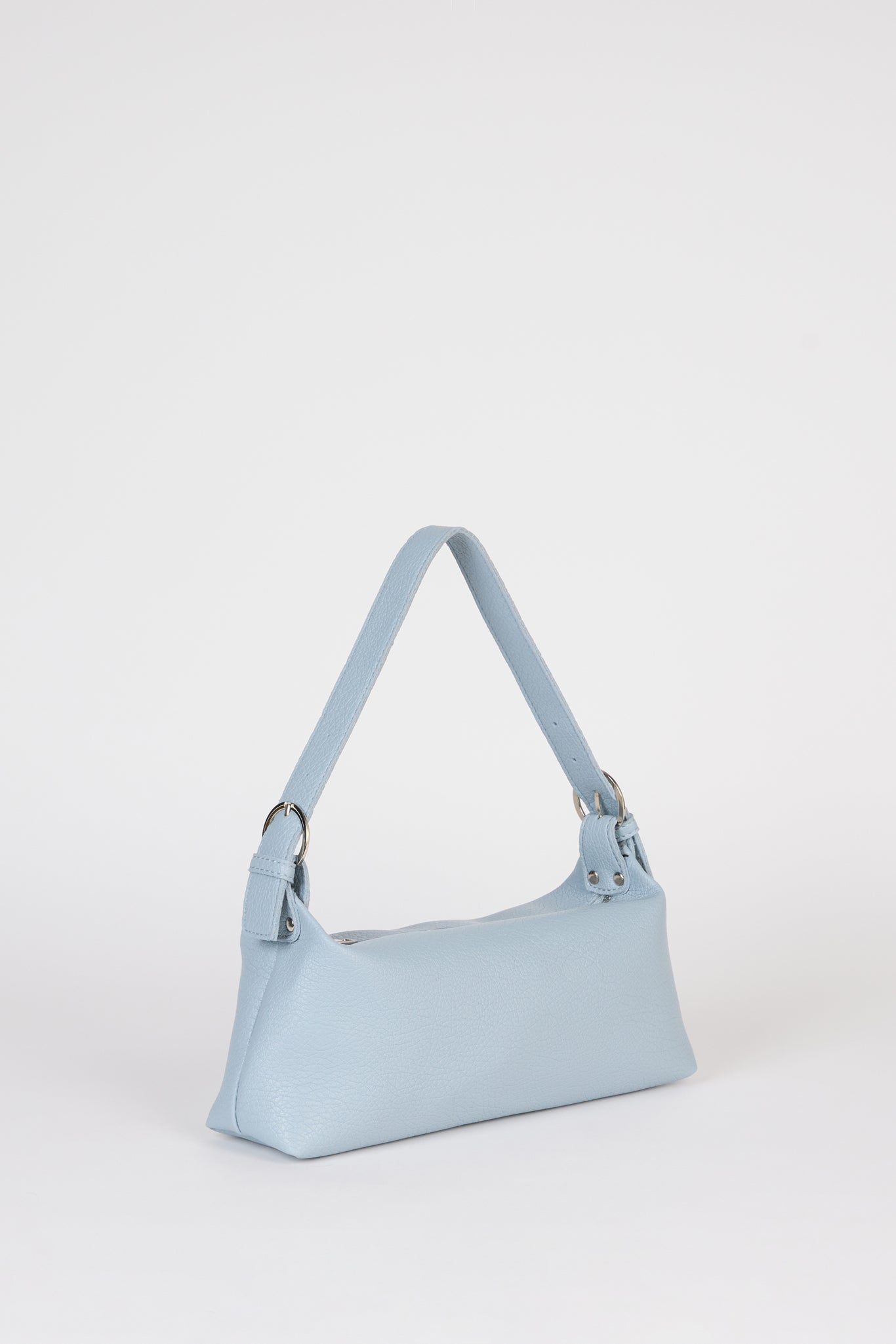 Blue vegan leather shoulder bag_3