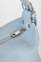 Blue vegan leather shoulder bag_5