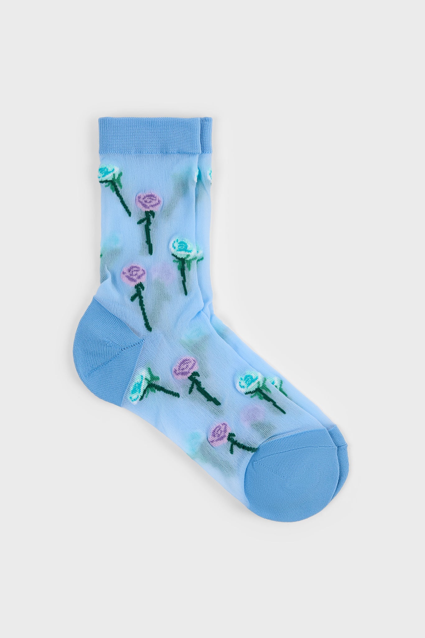 Stemmed roses sheer socks - Set of 6