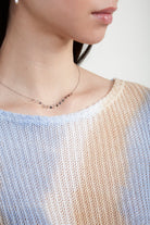 Blue and beige tie dye top_4