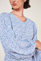 Blue and white printed maxi dress_6