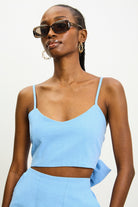 Bright blue giant tie back tank_1