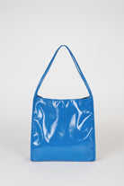 Bright blue high shine PVC tote bag_2