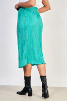 Bright green ribbed skirt_2