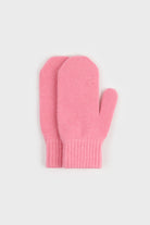 Bright pink wool blend mittens_1
