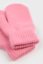 Bright pink wool blend mittens_4