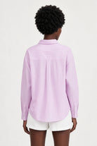 Bright pink and ivory striped shirt_2