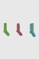 Bright glitter superstar long socks - Set of 3