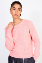 Bright pink alpaca blend ribbed jumper_1