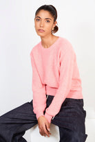 Bright pink alpaca blend ribbed jumper_5