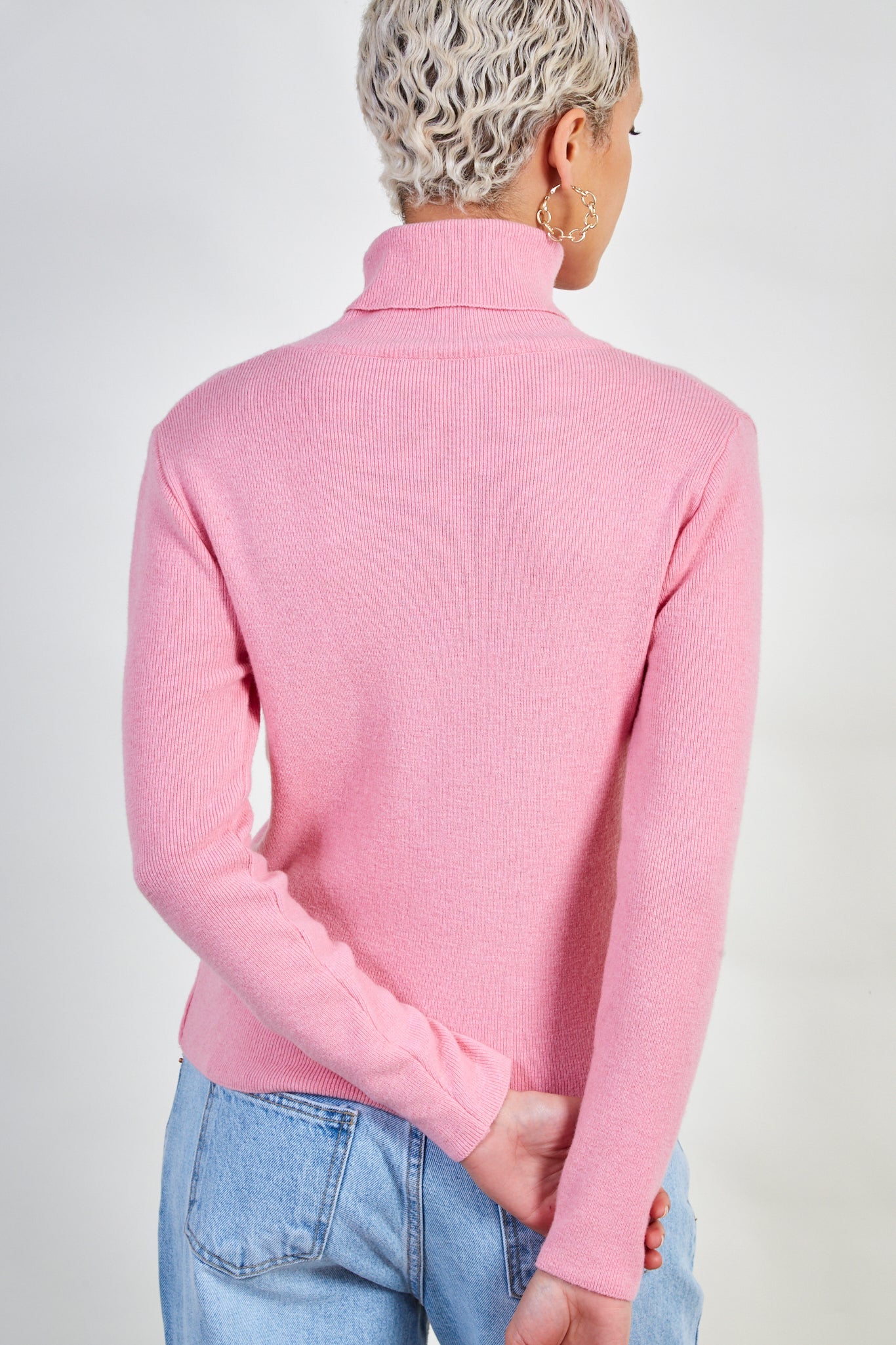 Bright pink cashmere blend turtleneck_3