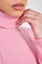 Bright pink cashmere blend turtleneck_4