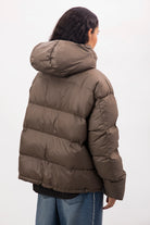 Brown oversized duck down puffer jacket_3