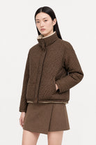 Brown checked reversible teddy fleece jacket_3