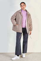 Brown teddy lined quilted jacket_2
