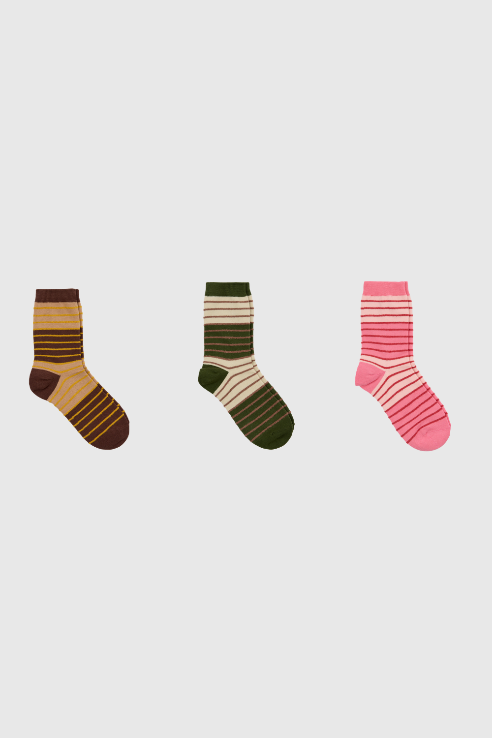 Horizontal stripe socks - Set of 3