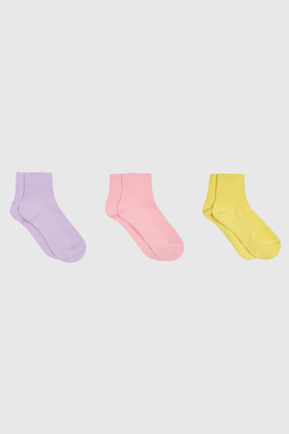 Short cotton blend socks - Set of 3