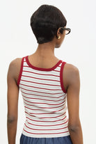 Burgundy grey and ivory striped tank_2