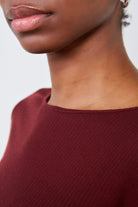Burgundy ribbed semi sheer top_4