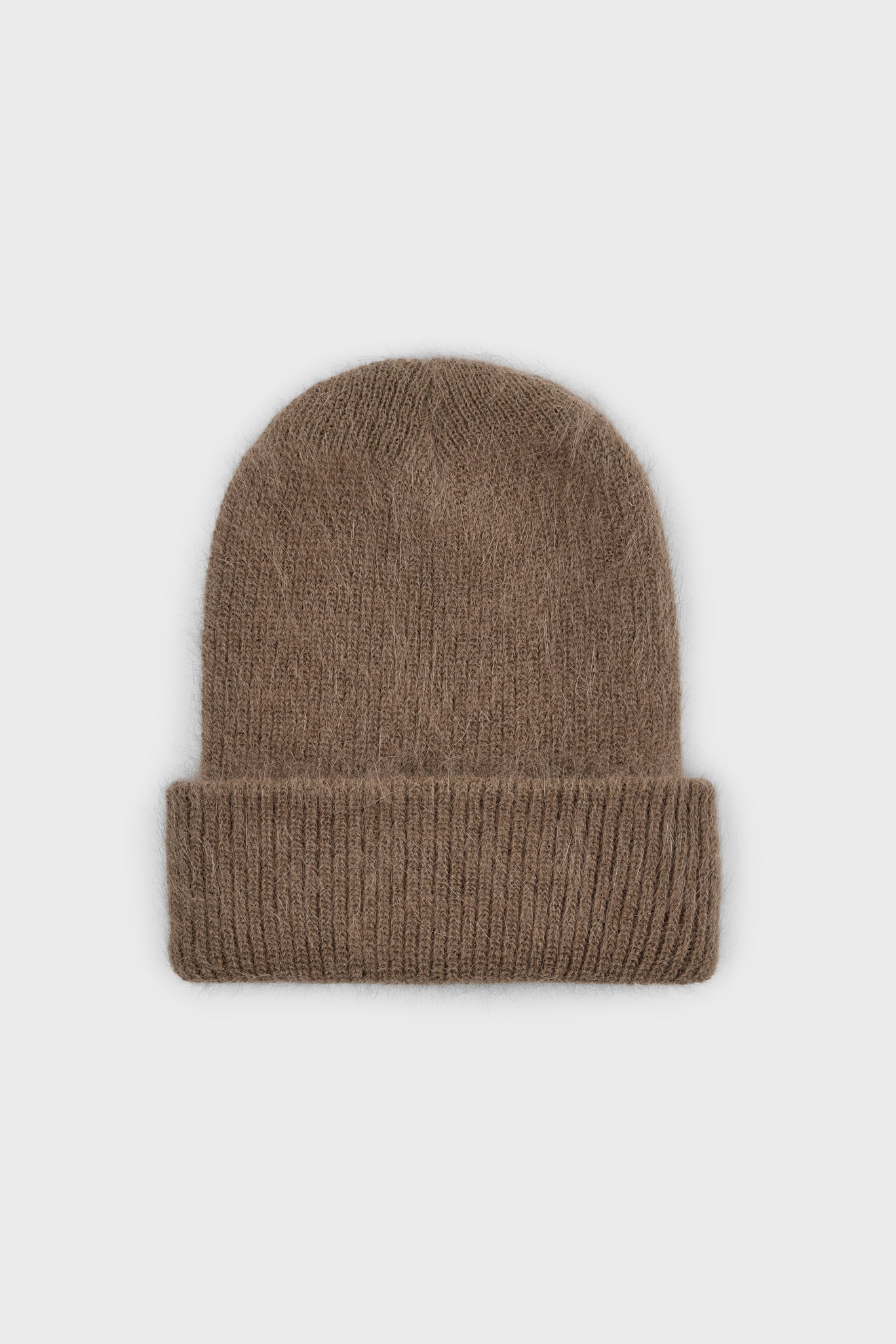 Camel mohair beanie hat_1