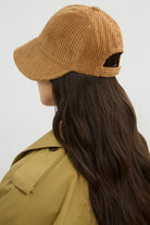 Camel wide wale corduroy cap_3