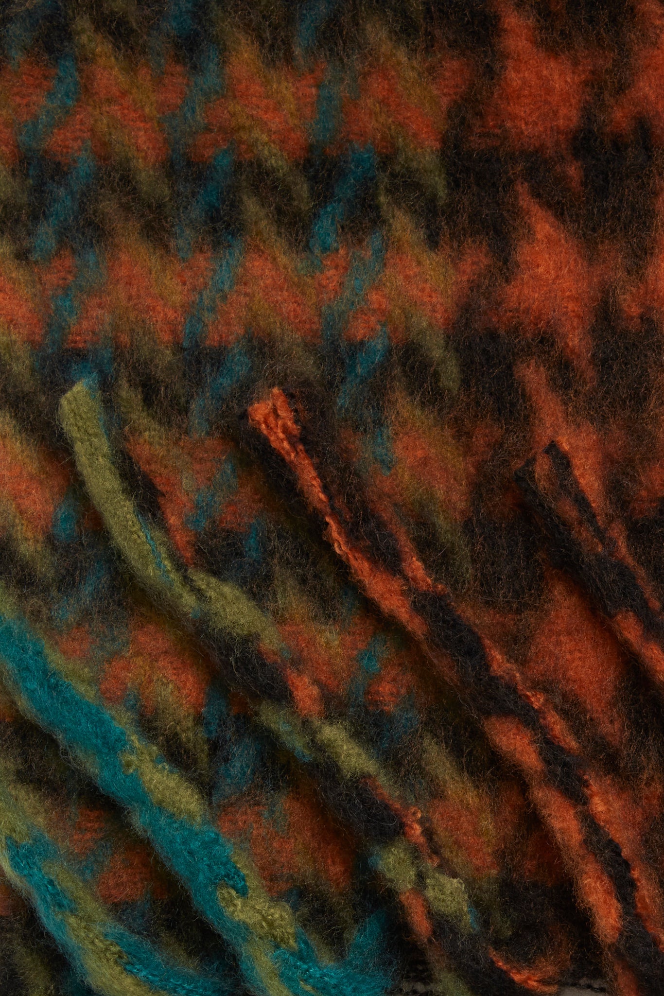 Camel and black pop colour houndstooth scarf_2