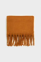 Camel fuzzy thick scarf_1