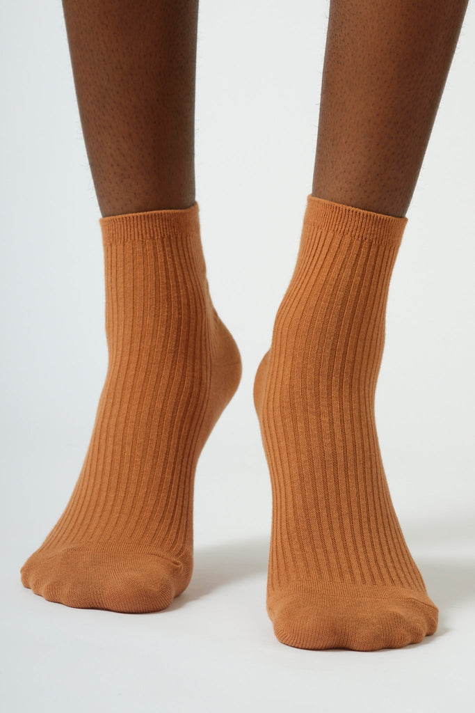 Camel short cotton blend socks_2