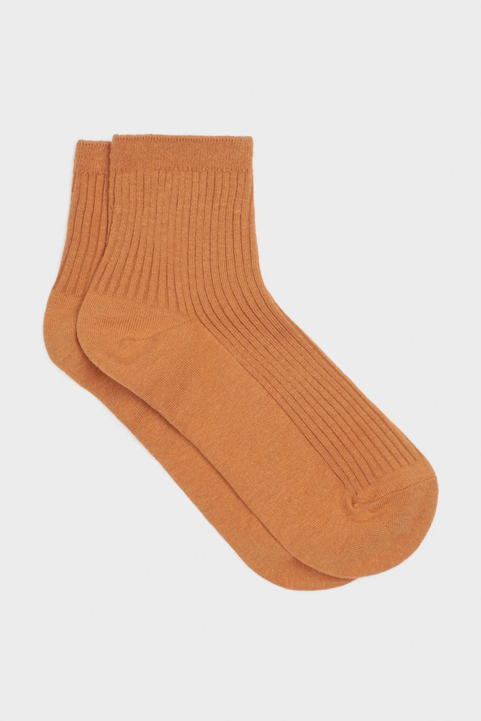 Camel short cotton blend socks_3