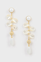 Cascading pearl gold trimmed drop earrings_1