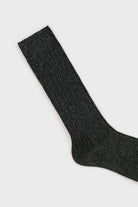 Charcoal glitter long ribbed socks_2