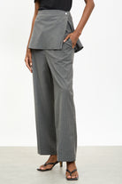 Charcoal grey and white pinstripe skirt trousers_1