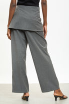 Charcoal grey and white pinstripe skirt trousers_2