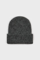 Charcoal grey mohair beanie hat_1